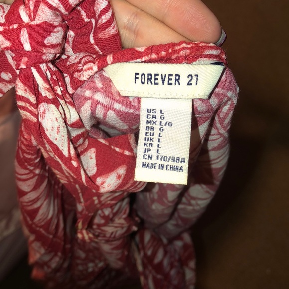 Red Patterned Mini Dress - Picture 5 of 5